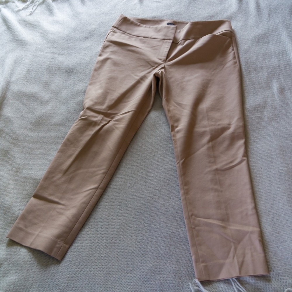 LOFT Tan Marisa Straight Pants EUC